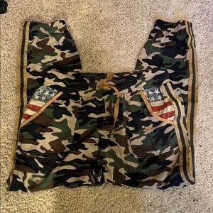 Ariat + Rodeo Quincy Camouflage Joggers with Star and Stripe Accents